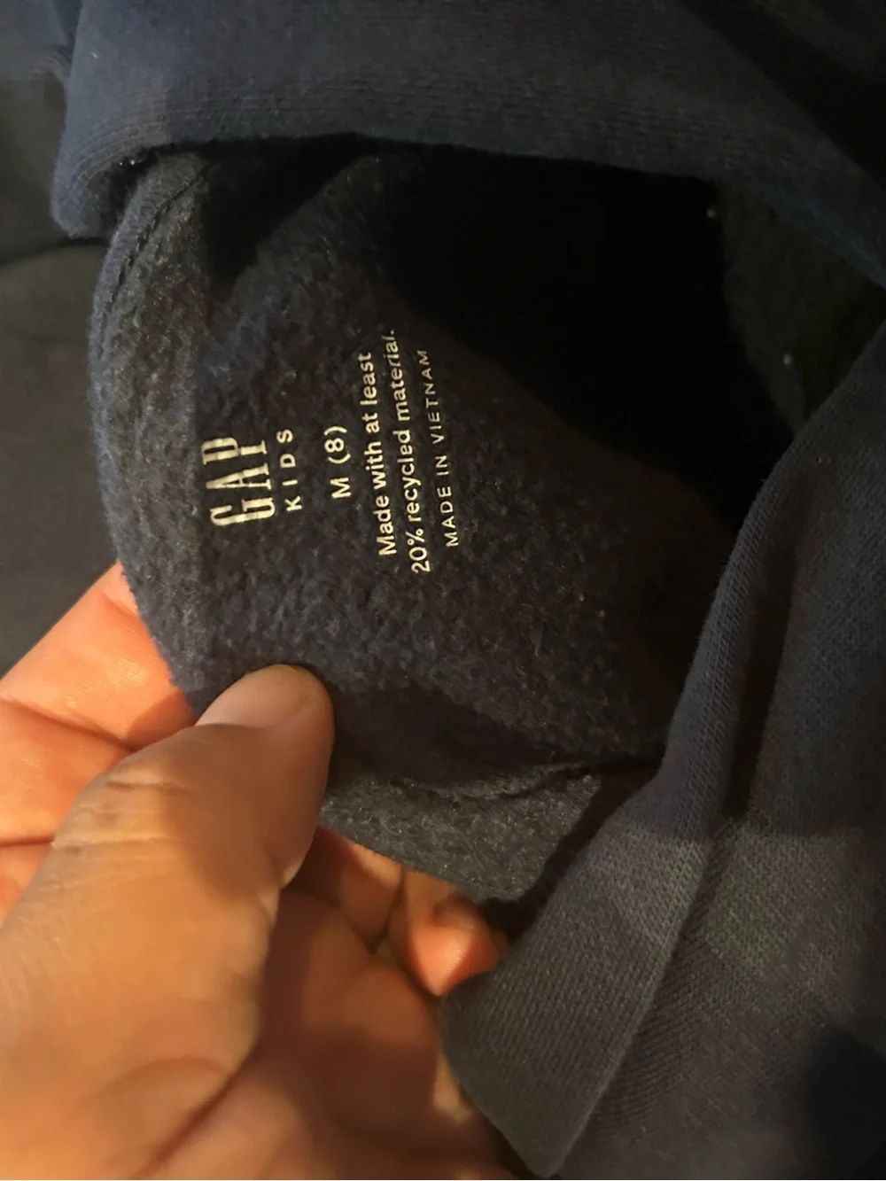 GAP kids navy Hooded Sweatshirt size m